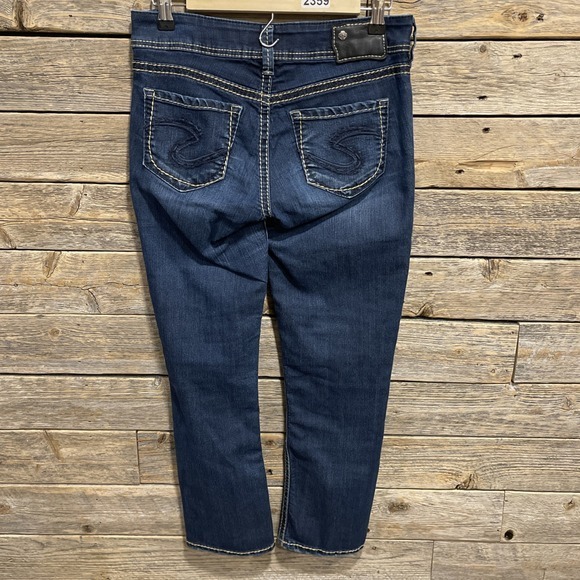 Silver Women's Dark Wash Suki Surplus Capri Jeans‎ - W26 - Picture 9 of 14